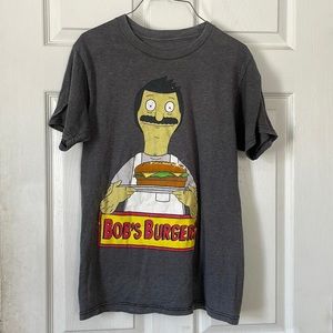 Bobs burger tv show novelty grey crew neck short sleeve  graphic tee t shirt S